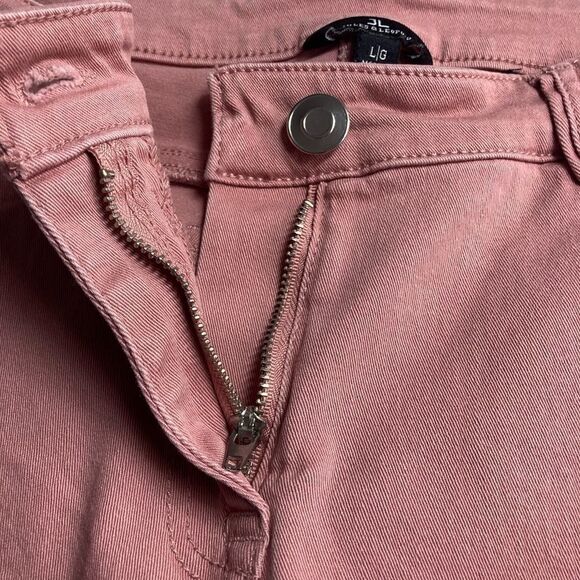 JULES & LEOPOLD,Pink Skinny Jeans, Lace Up ankles, Cropped - Picture 10 of 12